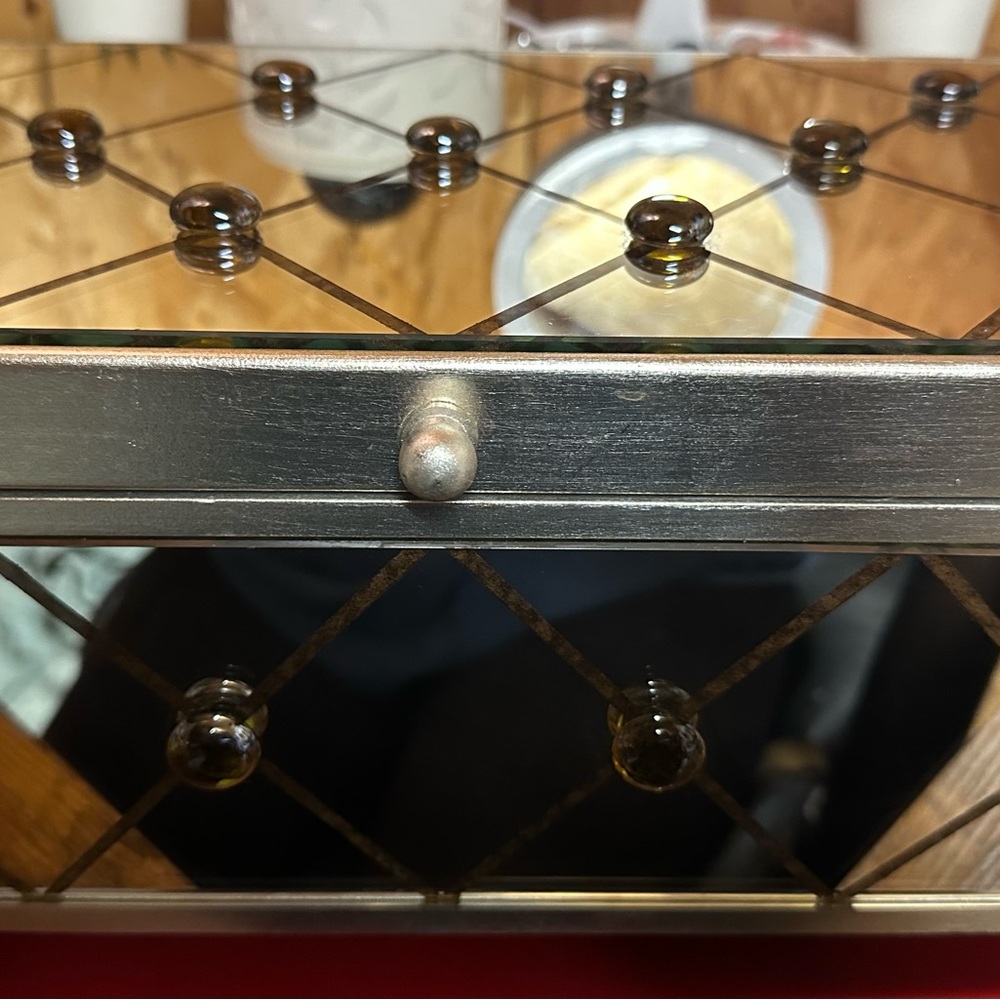 Decorative Glass and Metal Tray